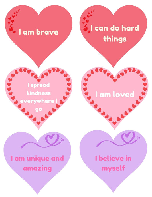 Meaningful Valentine’s Day Cards for Kids - Printable Affirmation Hearts!